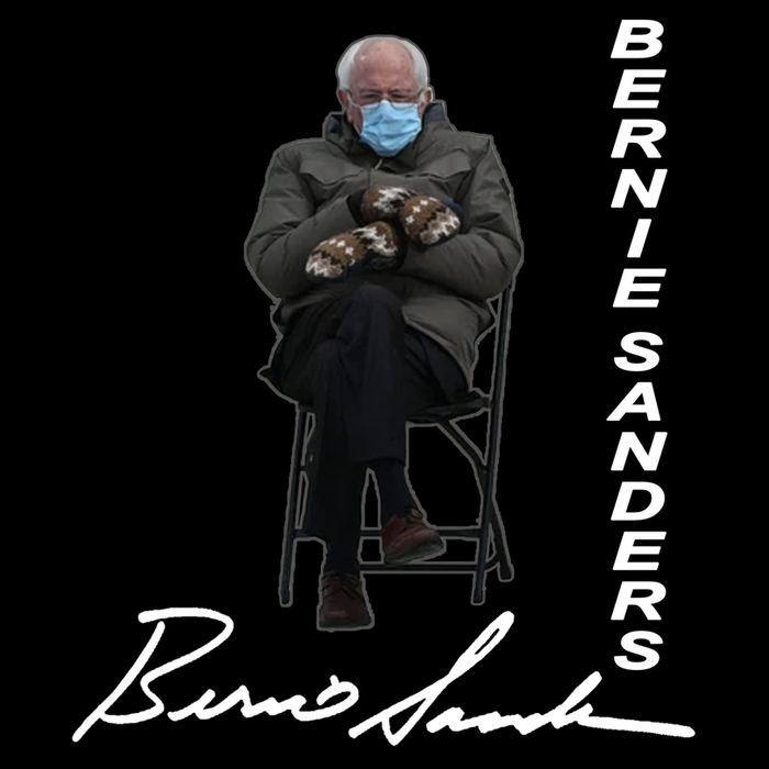 Bernie Sanders Mitten Meme Signature Hoodie