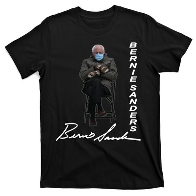 Bernie Sanders Mitten Meme Signature T-Shirt