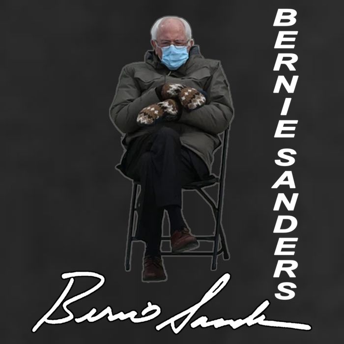 Bernie Sanders Mitten Meme Signature Adult Drive Performance Visor