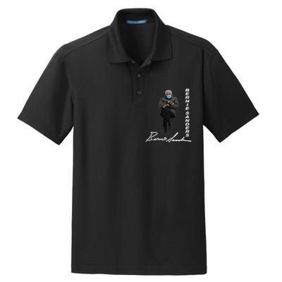 Bernie Sanders Mitten Meme Signature Dry Zone Grid Polo