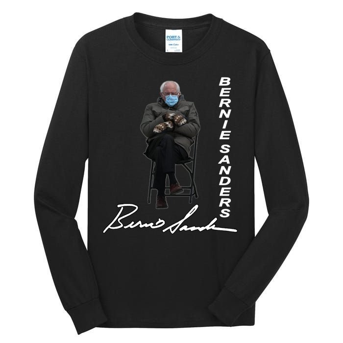 Bernie Sanders Mitten Meme Signature Tall Long Sleeve T-Shirt