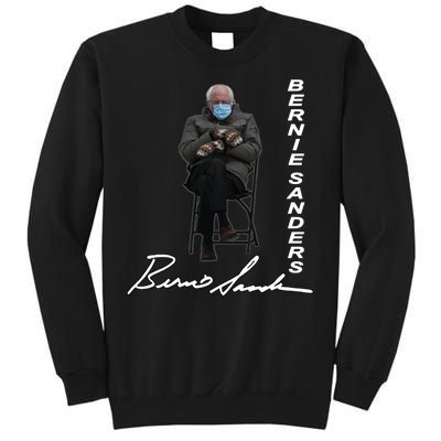 Bernie Sanders Mitten Meme Signature Tall Sweatshirt