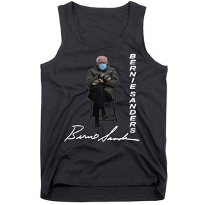 Bernie Sanders Mitten Meme Signature Tank Top