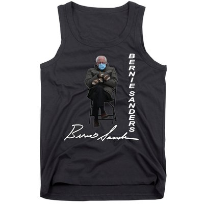 Bernie Sanders Mitten Meme Signature Tank Top