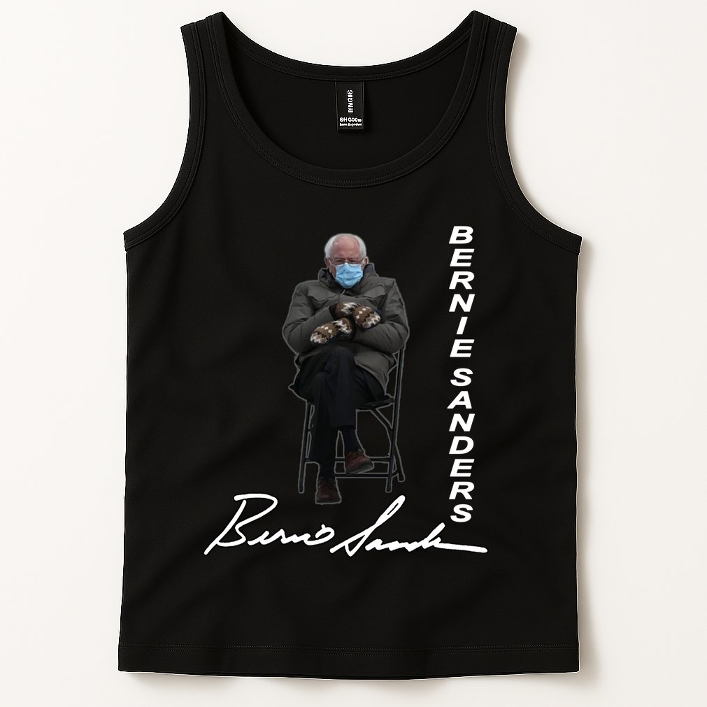 Bernie Sanders Mitten Meme Signature Tank Top