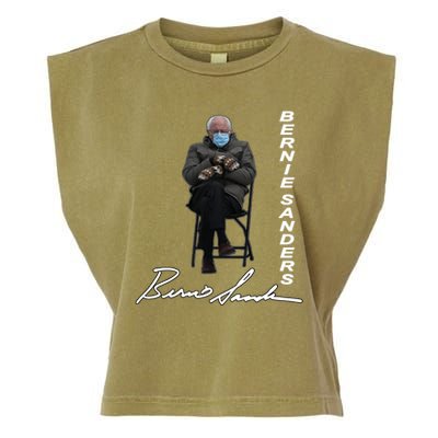 Bernie Sanders Mitten Meme Signature Garment-Dyed Women's Muscle Tee