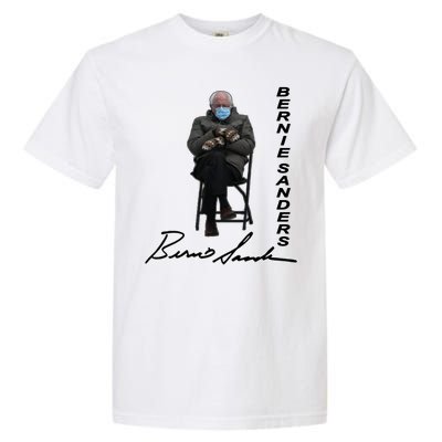 Bernie Sanders Mitten Meme Signature Garment-Dyed Heavyweight T-Shirt