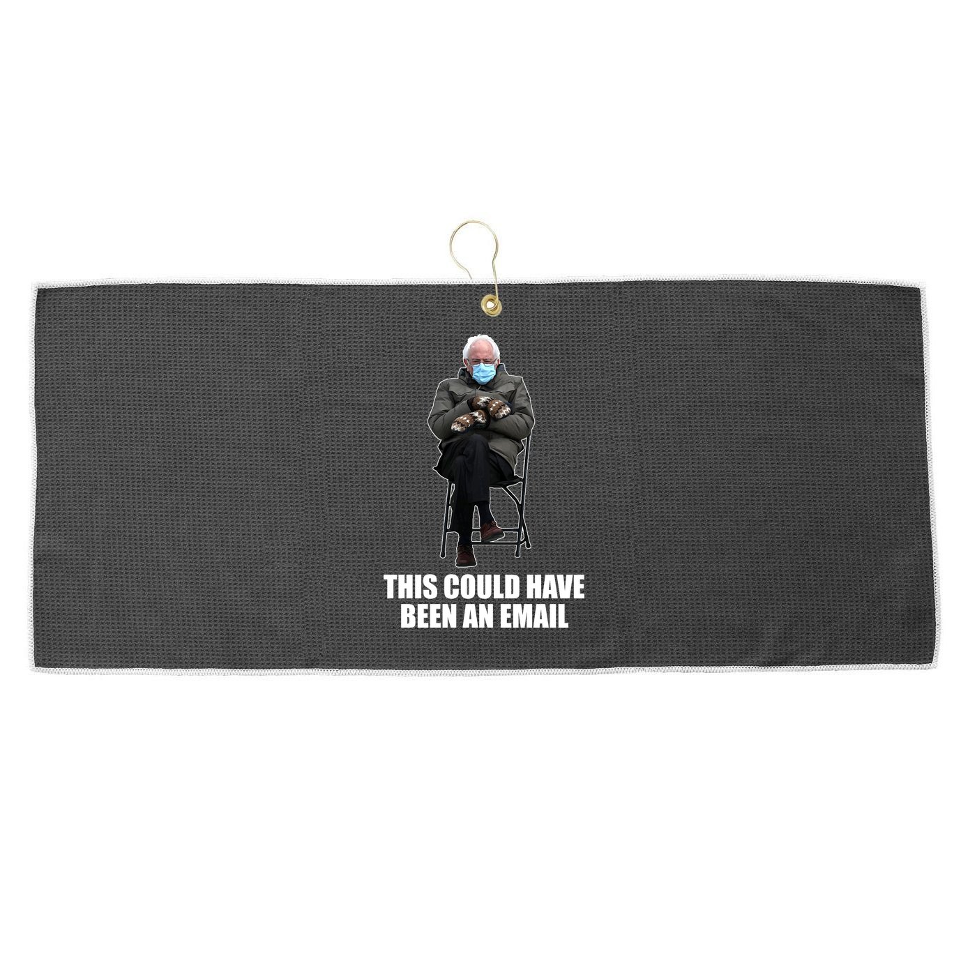 Bernie Sanders Mitten Meme This Could Have Been An Email Large Microfiber Waffle Golf Towel