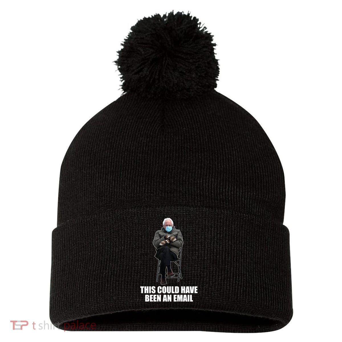 Bernie Sanders Mitten Meme This Could Have Been An Email Pom Pom 12in Knit Beanie