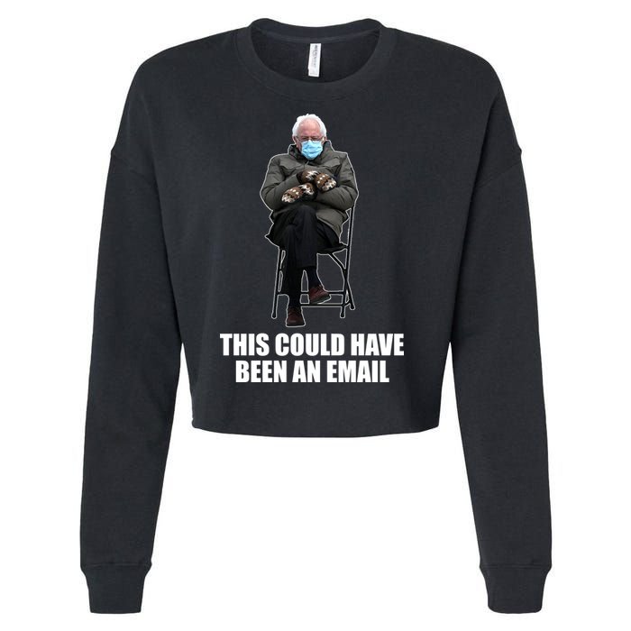 Bernie Sanders Mitten Meme This Could Have Been An Email Cropped Pullover Crew