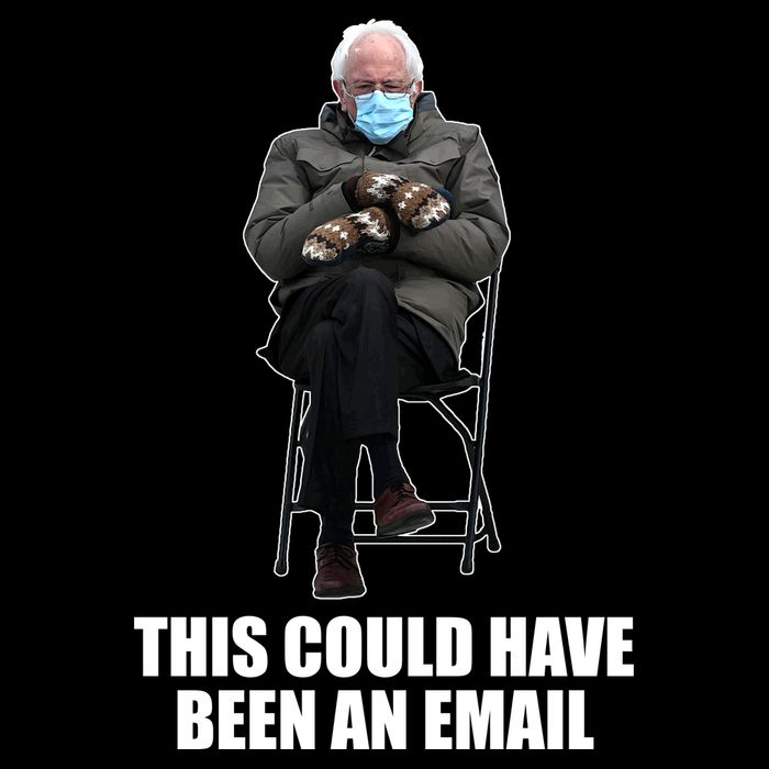 Bernie Sanders Mitten Meme This Could Have Been An Email Cropped Pullover Crew