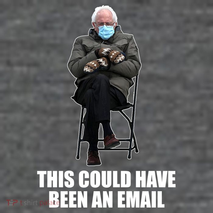 Bernie Sanders Mitten Meme This Could Have Been An Email Short Acrylic Beanie