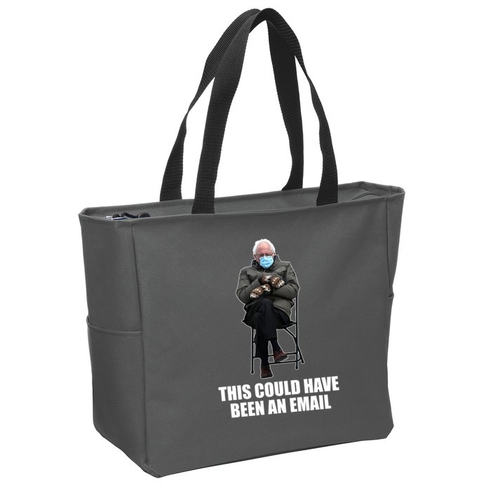 Bernie Sanders Mitten Meme This Could Have Been An Email Zip Tote Bag