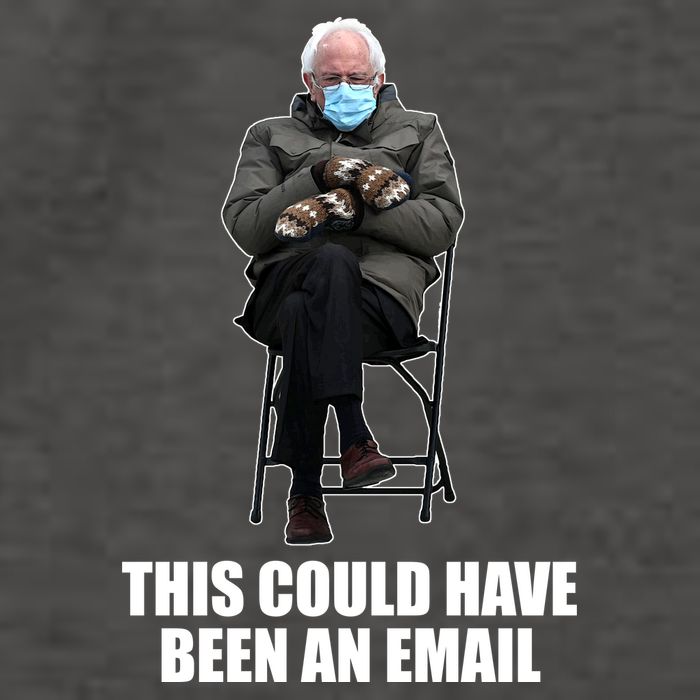 Bernie Sanders Mitten Meme This Could Have Been An Email Vector Backpack