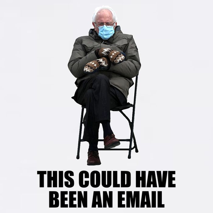 Bernie Sanders Mitten Meme This Could Have Been An Email Stainless Steel Travel Mug