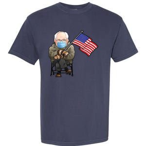 Bernie Sanders Mitten Meme USA Flag Garment-Dyed Heavyweight T-Shirt