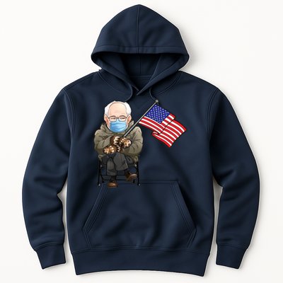 Bernie Sanders Mitten Meme USA Flag Hoodie
