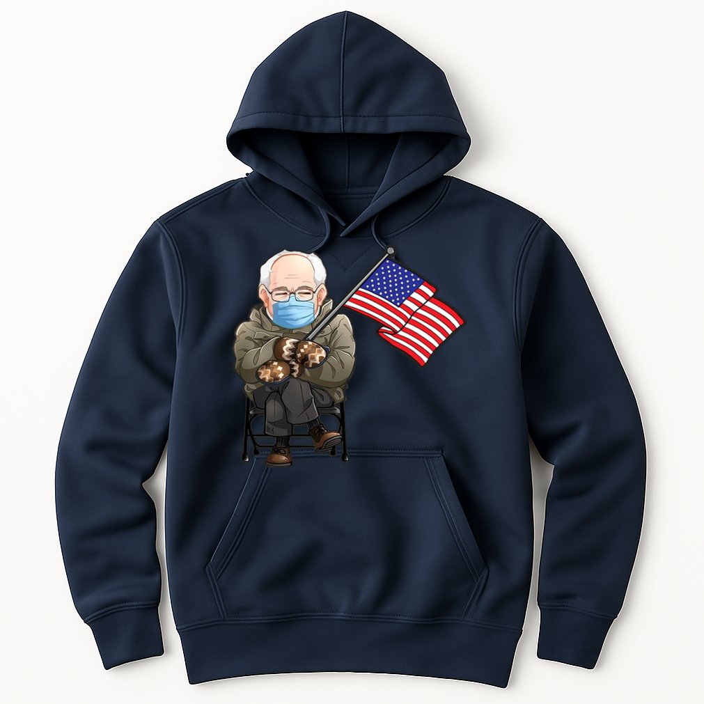 Bernie Sanders Mitten Meme USA Flag Hoodie