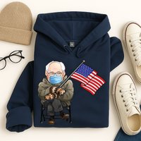 Bernie Sanders Mitten Meme USA Flag Hoodie
