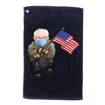 Bernie Sanders Mitten Meme USA Flag Golf Towel
