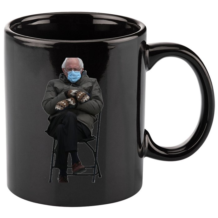 Bernie Sanders Mittens Sitting Inauguration 11oz C Handle Ceramic Mug