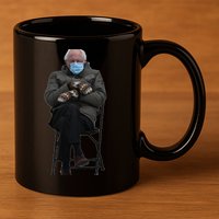 Bernie Sanders Mittens Sitting Inauguration 11oz C Handle Ceramic Mug