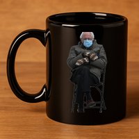 Bernie Sanders Mittens Sitting Inauguration 11oz C Handle Ceramic Mug