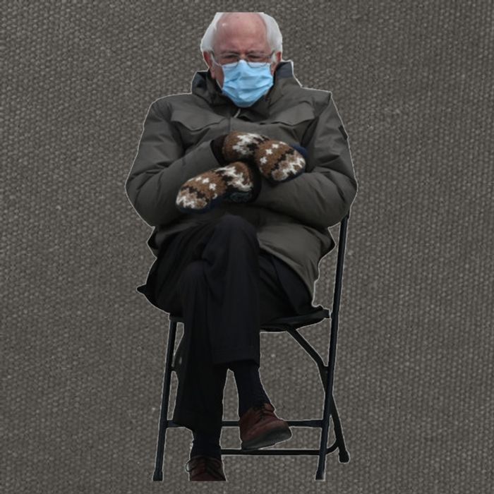 Bernie Sanders Mittens Sitting Inauguration Cotton Canvas Backpack