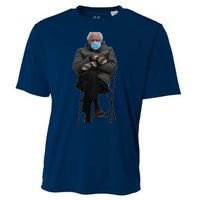 Bernie Sanders Mittens Sitting Inauguration Cooling Performance Crew T-Shirt