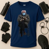 Bernie Sanders Mittens Sitting Inauguration Cooling Performance Crew T-Shirt