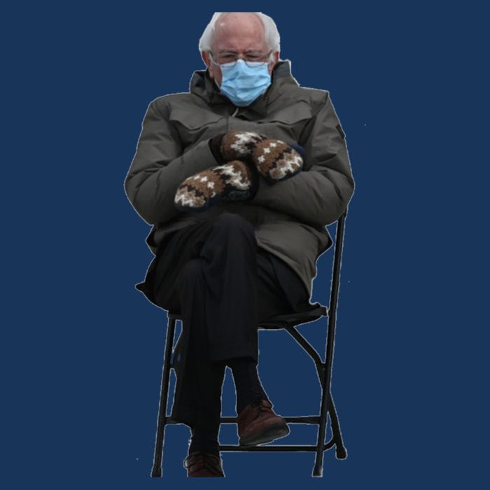 Bernie Sanders Mittens Sitting Inauguration Drawstring Bag