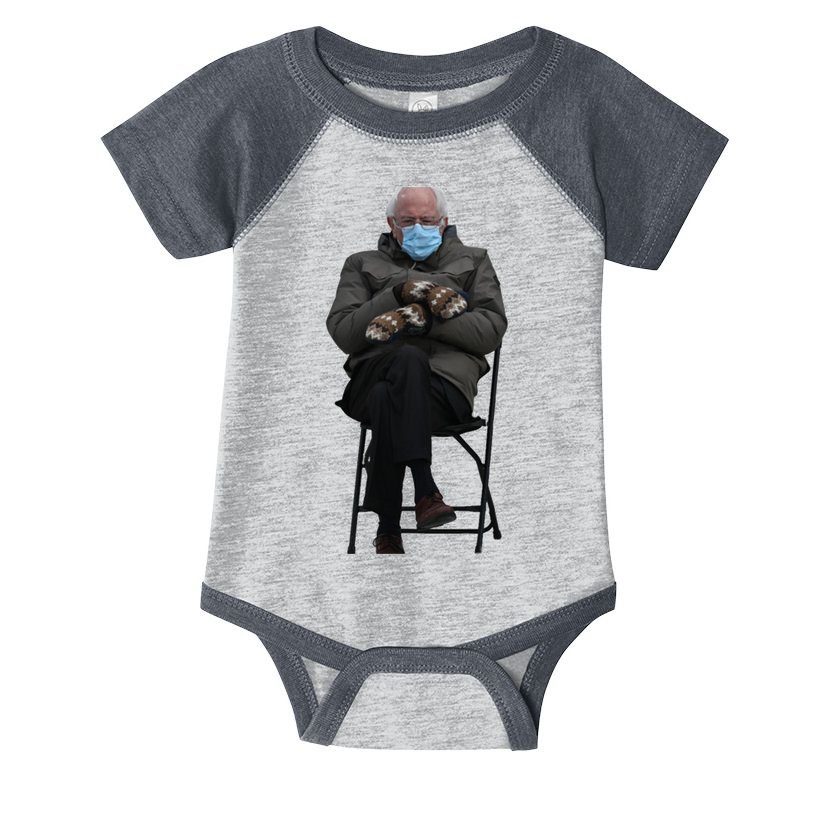 Bernie Sanders Mittens Sitting Inauguration Infant Baby Jersey Bodysuit
