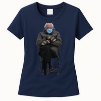 Bernie Sanders Mittens Sitting Inauguration Womens T-Shirt