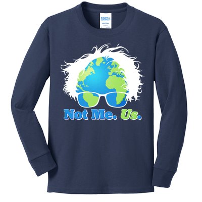 Bernie Sanders Not Me Us Earth Kids Long Sleeve Shirt