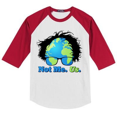 Bernie Sanders Not Me Us Earth Kids Colorblock Raglan Jersey