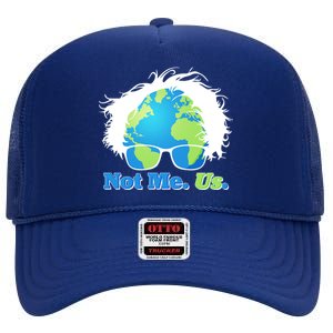 Bernie Sanders Not Me Us Earth High Crown Mesh Back Trucker Hat