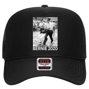 Bernie Sanders Protest Arrest High Crown Mesh Back Trucker Hat