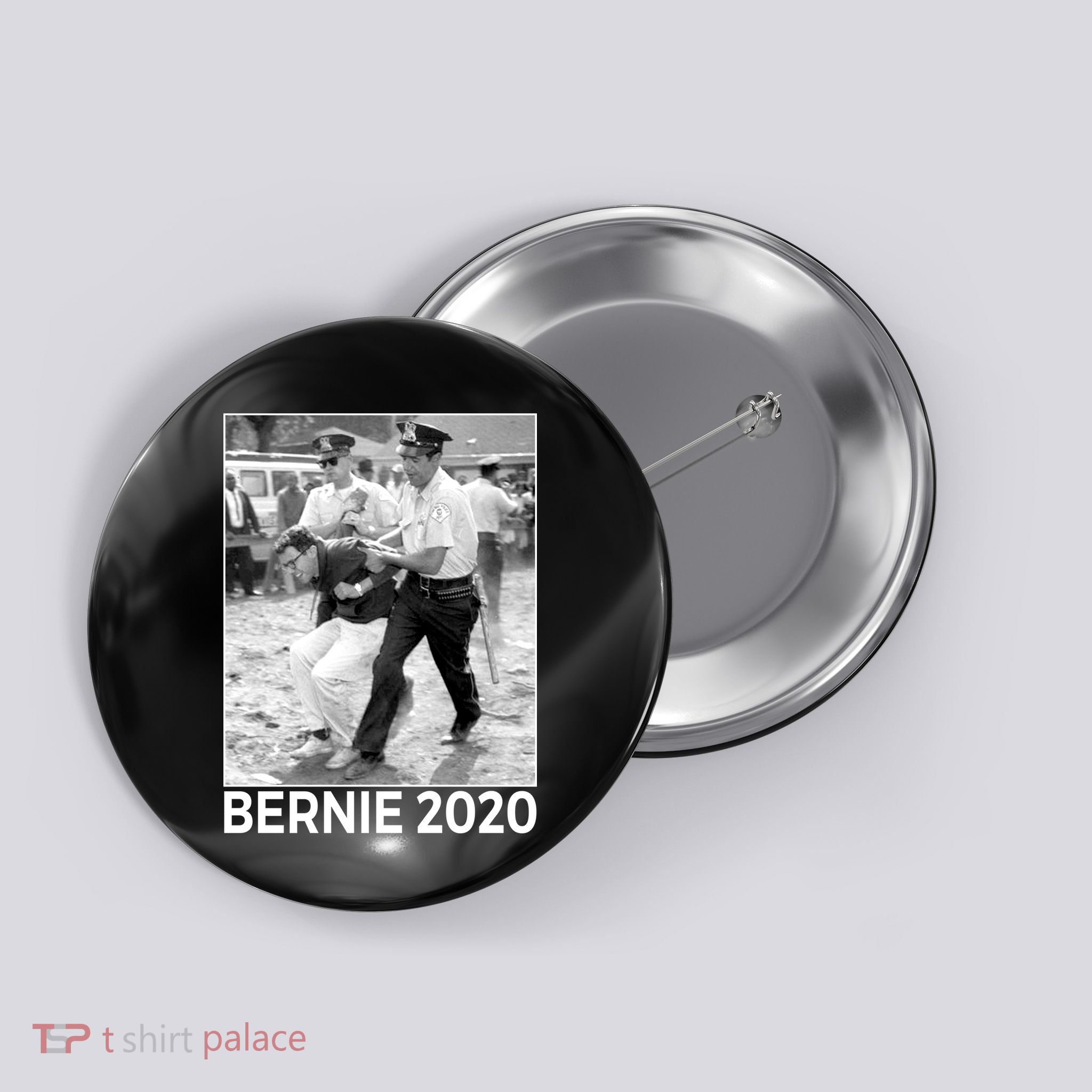 Bernie Sanders Protest Arrest Button