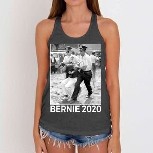 Bernie Sanders Protest Arrest Women's Knotted Racerback Tank