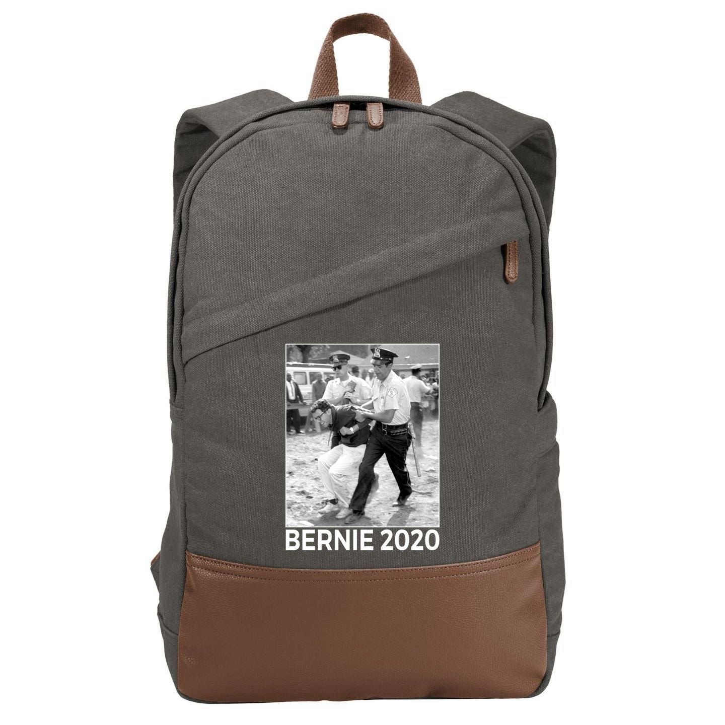 Bernie Sanders Protest Arrest Cotton Canvas Backpack