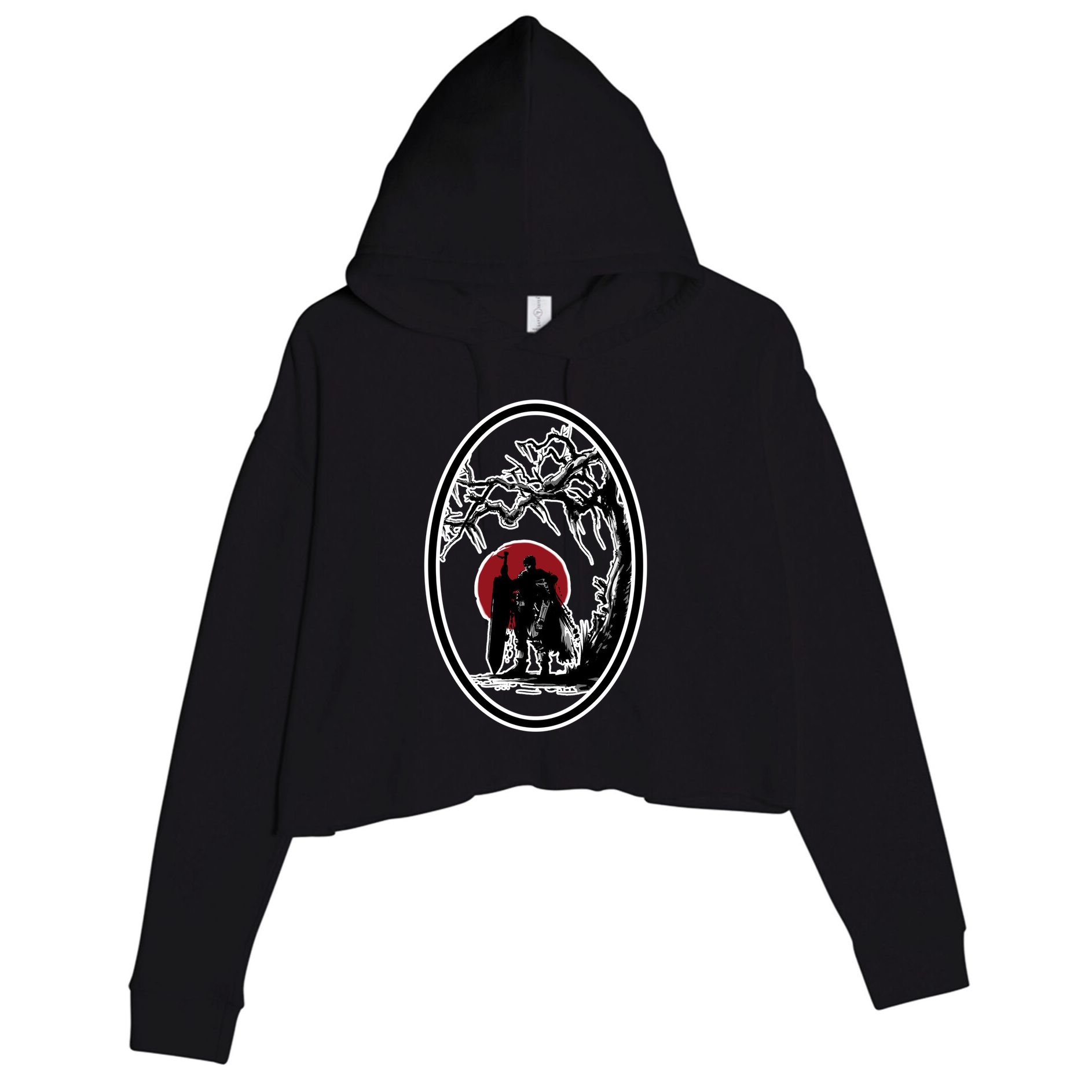 Bersek BloodMoon Tree Crop Fleece Hoodie