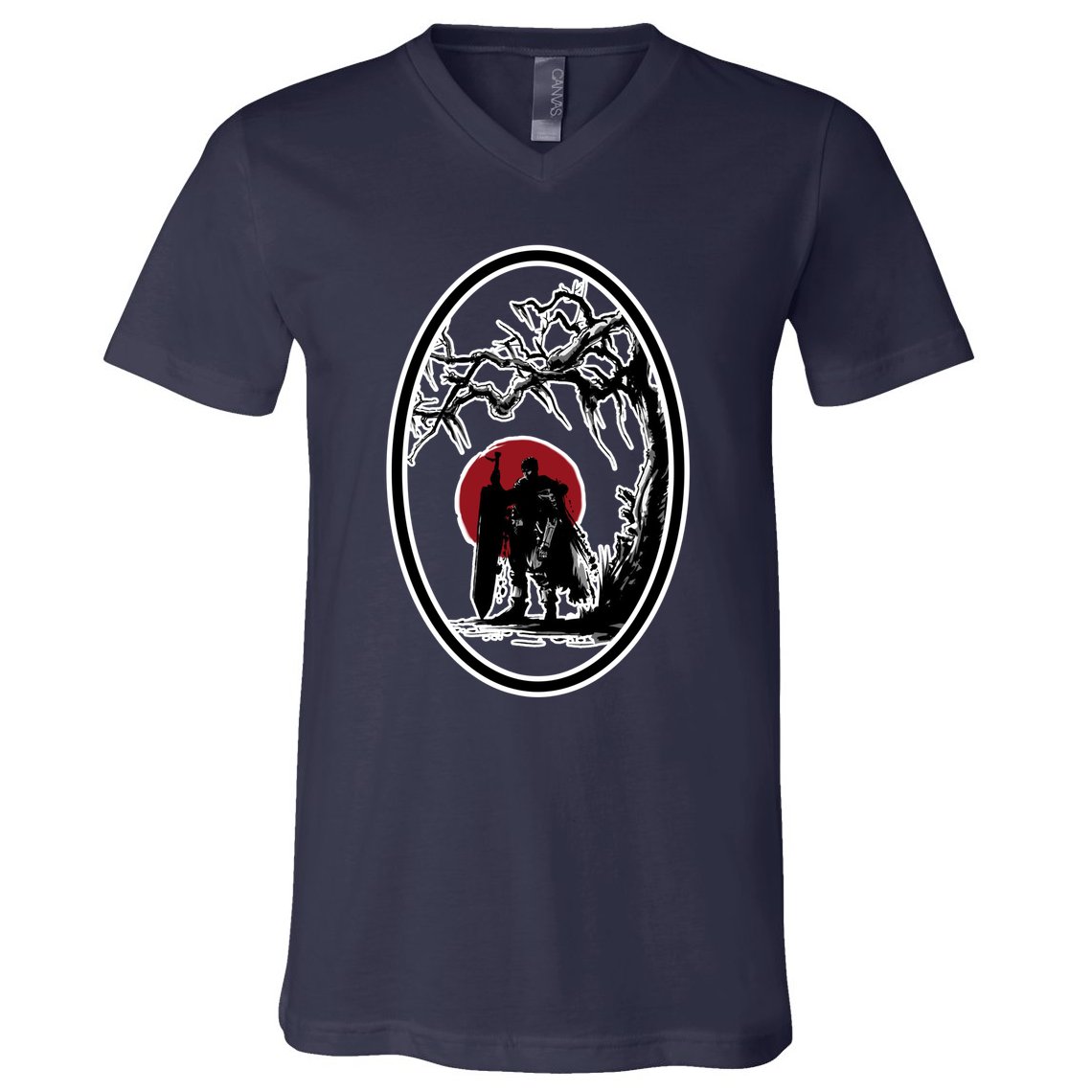 Bersek BloodMoon Tree V-Neck T-Shirt