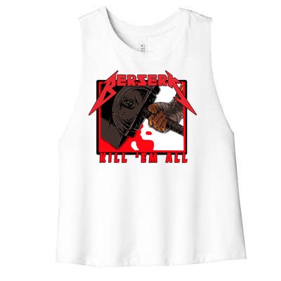 Berserk Kill Em All Women's Racerback Cropped Tank