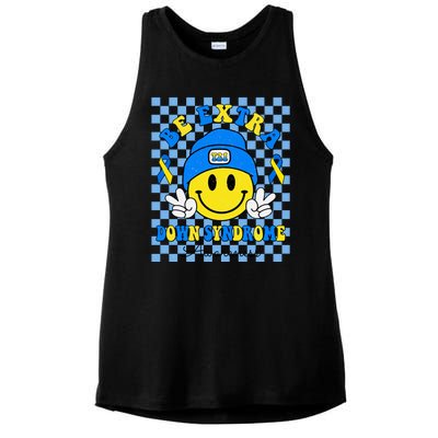 Be Extra Smile Face Down Syndrome Awareness Ladies PosiCharge Tri-Blend Wicking Tank