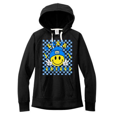 Be Extra Smile Face Down Syndrome Awareness Women's Fleece Hoodie