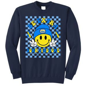 Be Extra Smile Face Down Syndrome Awareness Tall Sweatshirt