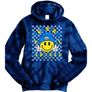 Be Extra Smile Face Down Syndrome Awareness Tie Dye Hoodie