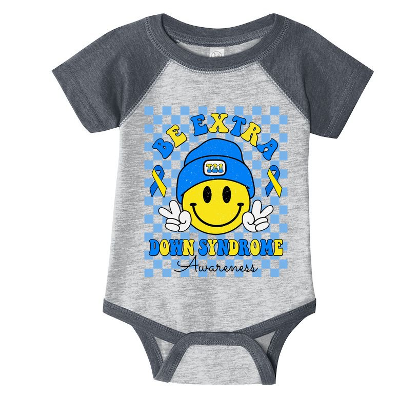 Be Extra Smile Face Down Syndrome Awareness Infant Baby Jersey Bodysuit