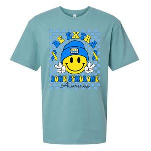 Be Extra Smile Face Down Syndrome Awareness Sueded Cloud Jersey T-Shirt