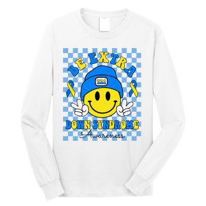 Be Extra Smile Face Down Syndrome Awareness Long Sleeve Shirt